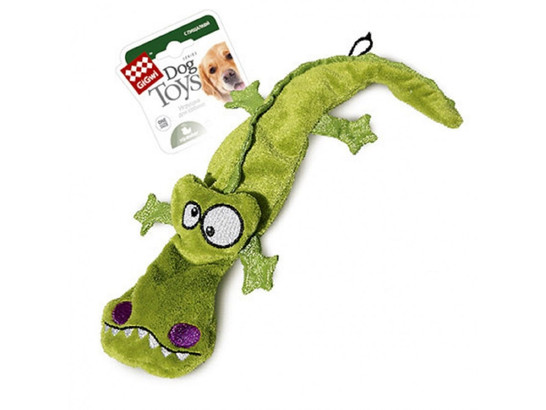 Игрушка д/с GiGwi Plush Friendz Крокодил с 4-мя пищалками, 38см