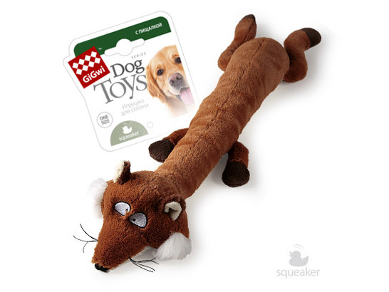 Игрушка д/с GiGwi Plush Friendz Лиса с пищалками, 62см