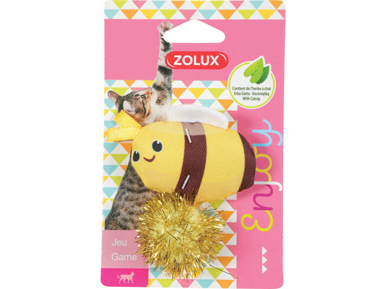 Игрушка д/к ZOLUX с кошачьей мятой Счастливая пчела, 8см