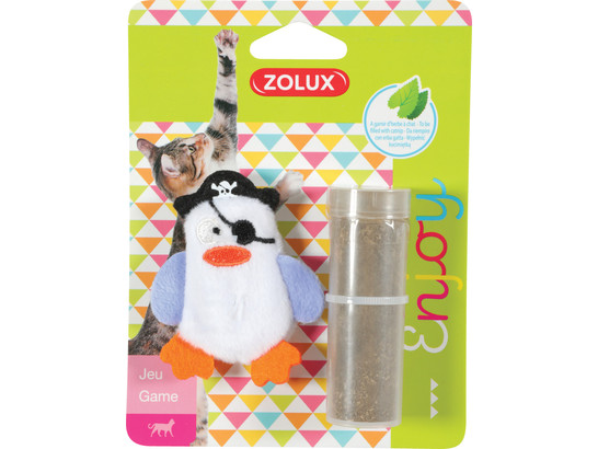 Игрушка д/к ZOLUX с кошачьей мятой в комплекте Пингвин-пират, 7см