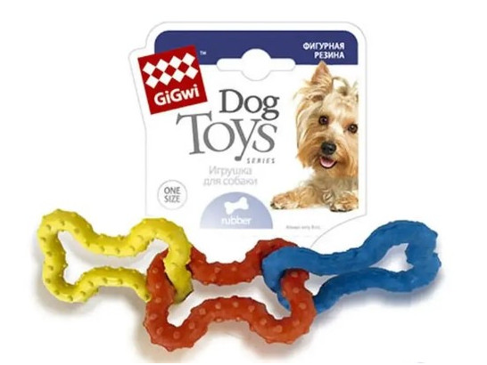 Игрушка д/с GiGwi CATCH & FETCH Три резиновые косточки, 15см