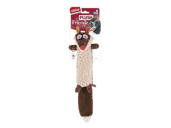 Игрушка д/с GiGwi Plush Friendz Белка с пищалкой, 29см