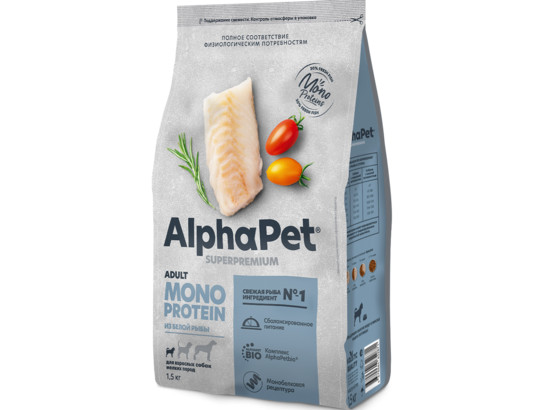 ALPHAPET MONOPROTEIN для собак мелких пород 3.0кг