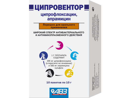 Ципровентор 10 пакетов по 10г в упак., АВЗ