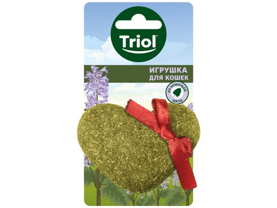 Игрушка д/к Триол Сердечко 4,5см из прессованной кошачьей мяты