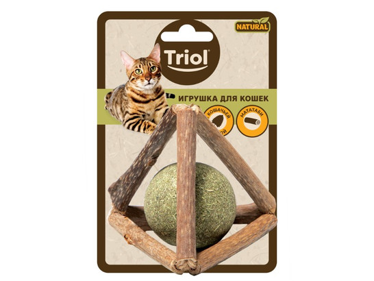 Игрушка д/кошек Триол NATURAL Треугольник с кошачьей мятой 5см, мататаби