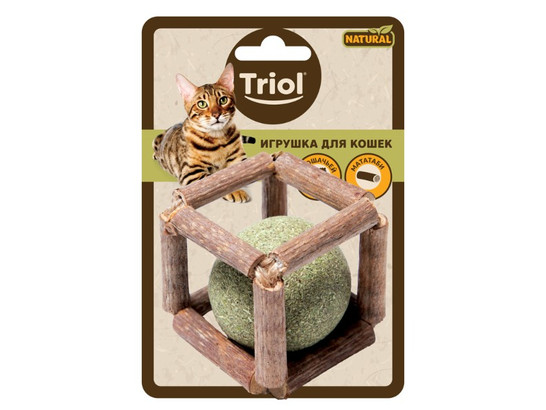 Игрушка д/кошек Триол NATURAL Куб с кошачьей мятой 4см, мататаби
