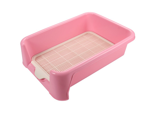 Туалет д/собак с сеткой Триол HYGIENE Бригантина, S 40*40*15,5см, розовый