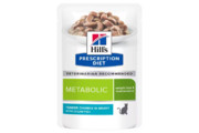 Hill’ для кошек Prescription Diet Metabolic, 0.085кг, пауч, рыба