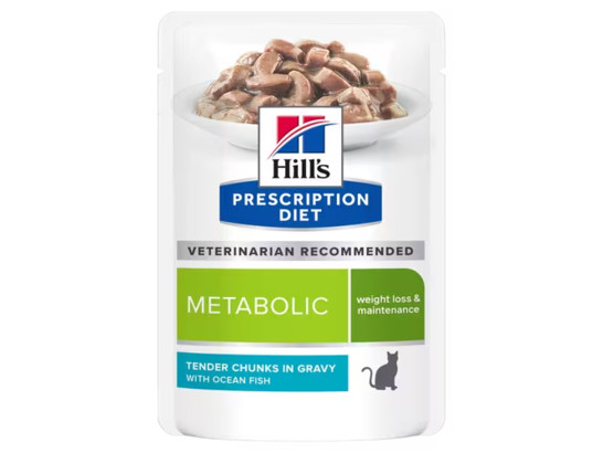 Hill’ для кошек Prescription Diet Metabolic, 0.085кг, пауч, рыба