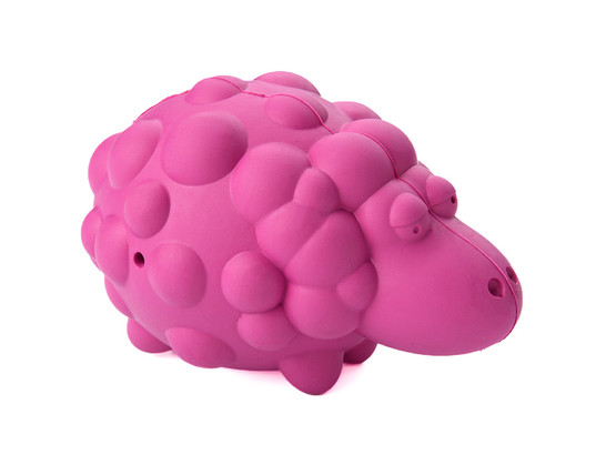 Игрушка Mr.Kranch д/с Овечка с пищалкой, с ароматом бекона, розовая, 8.5*12см