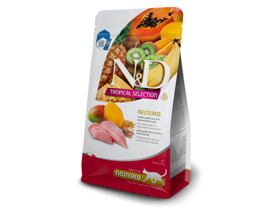 Фармина ND TROPICAL  д/к 0,3кг, Ньютрид, кастрир. и стерил., Курица, сухой корм