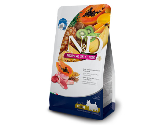 Фармина ND TROPICAL д/с 1,5кг, мелких пород, ягнёнок, 1,5 кг, сухой корм