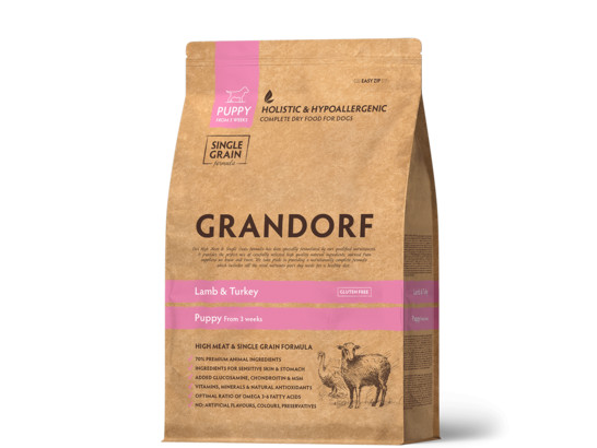 GRANDORF DOG PUPPY Lamb&Turkey (ягнёнок с индейкой для щенков) 1.0кг