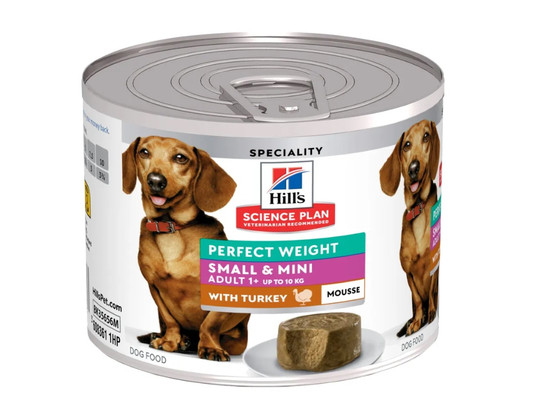 Hill's для собак Science Plan Small&Mini Perfect Weight Adult, индейка-мусс, 0.2кг конс.