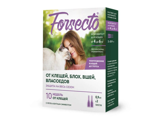 Forsecto® капли для кошек от 4 до 6 кг (0,9 мл)