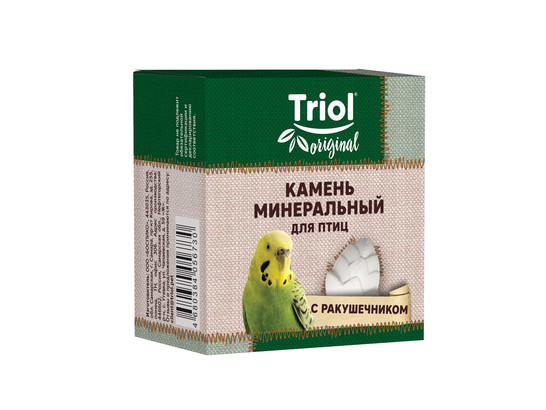 Минеральный камень д/птиц Триол с ракушечником 