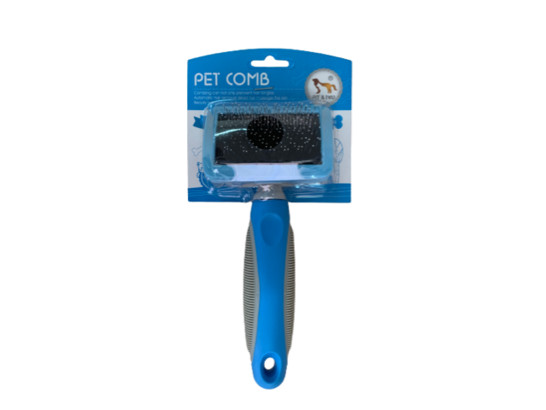 Пуходерка Pet comb 6*8см, пластик, капля, р-р S