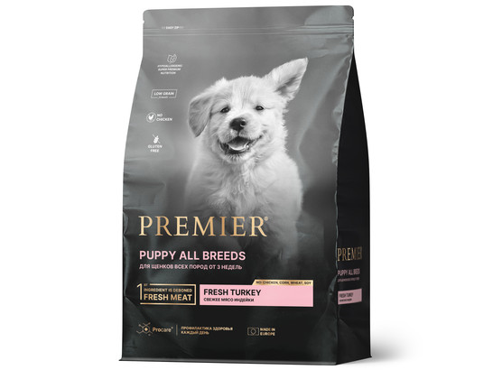 Premier Dog Turkey PUPPY (Свежее мясо индейки для щенков) 3.0кг