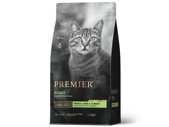 Premier Cat Lamb&Turkey ADULT (Свежее мясо ягненка с индейкой для кошек) 2.0кг