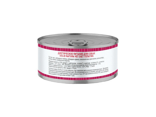 Корм Solid Natura VET д/с 100г Hepatic, конс.