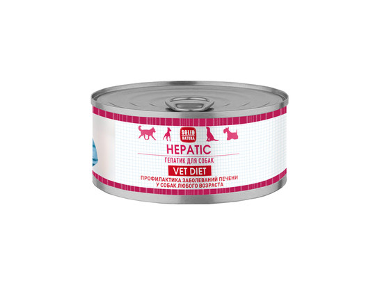 Корм Solid Natura VET д/с 100г Hepatic, конс.