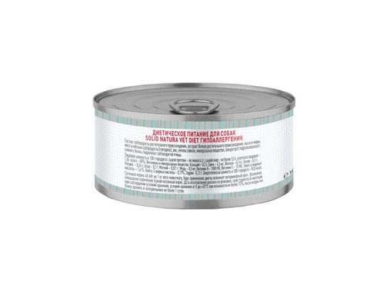Корм Solid Natura VET д/с 100г Hypoallergenic, конс.