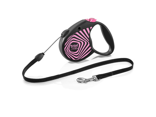 Рулетка Флэкси Life Geometry Pink M 5м до 20кг, трос