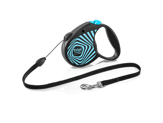 Рулетка Флэкси Life Geometry Blue S 5м до 12кг, трос