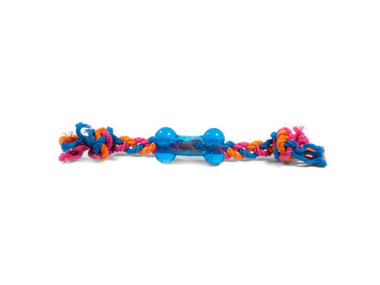 Игрушка д/с GiGwi Catch & Fetch Косточка на веревке резиновая малая, 26см