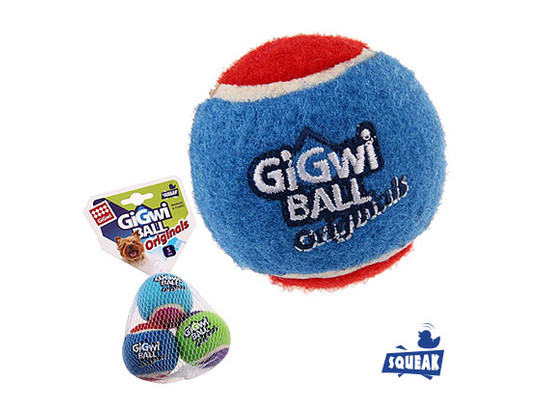 Игрушка д/с GiGwi BALL Originals Три мяча с пищалкой, 4.8см