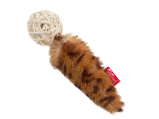 Игрушка д/к Gigwi Catch & Scratch ECO Плетеный мячик с кошачьей мятой, 13см