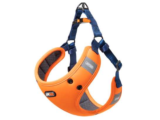 Шлейка мягкая д/с Триол JOYSER Walk Mood Harness M, шея 45/грудь 34-48см, оранжевая