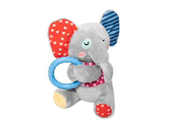 Игрушка д/с GiGwi Plush Friendz Слон с кольцом, 17 см