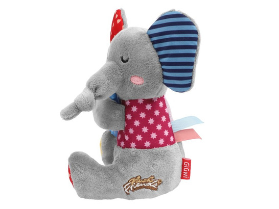 Игрушка д/с GiGwi Plush Friendz Слон с кольцом, 17 см