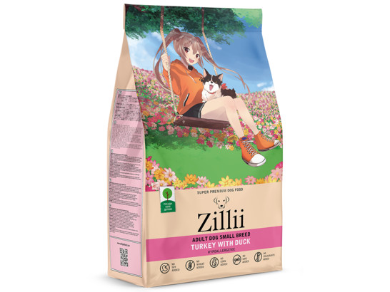 ZILLII Adult Dog Small Breed для взрослых собак мелких пород, Индейка с Уткой, 0.8кг