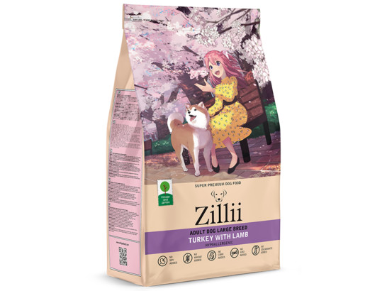 ZILLII Adult Dog Large Breed для взрослых собак крупных пород, Индейка с Ягнёнком, 15.0кг