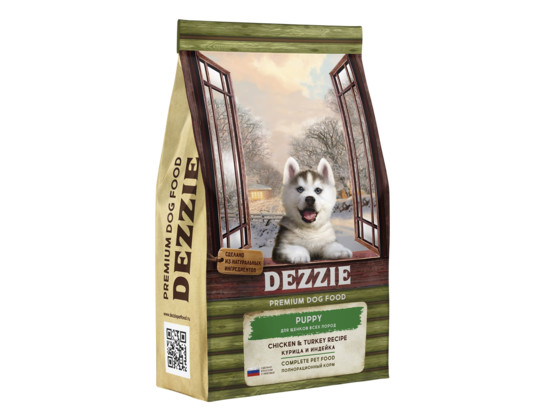 DEZZIE Puppy для щенков, Курица и Индейка, 15.0кг