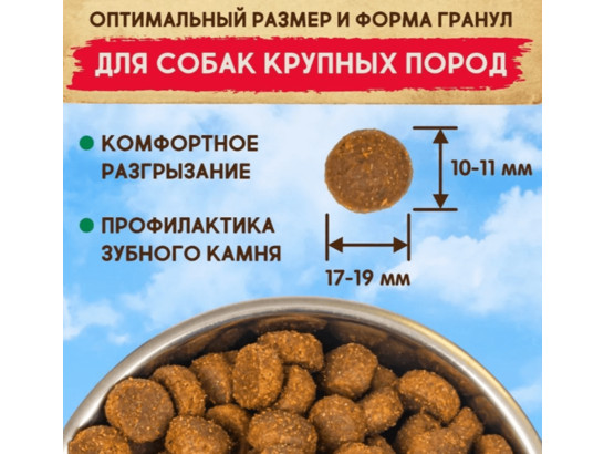 DEZZIE Adult Dog Large Breed для взрослых собак крупных пород, Курица с Говядиной, 3.0кг