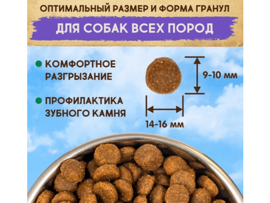 DEZZIE Adult Dog для взрослых собак всех пород, Индейка и Курица, 0.8кг