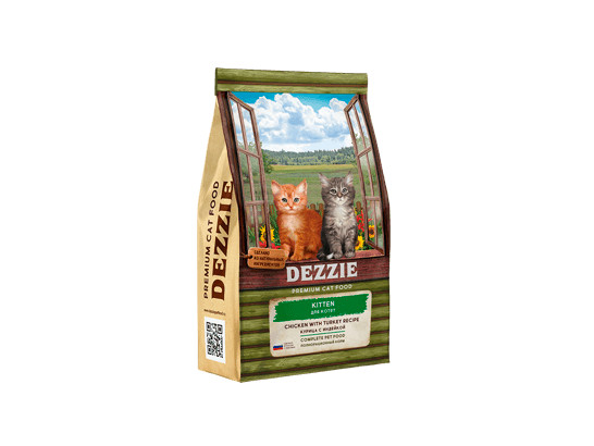 DEZZIE Kitten для котят, Курица с Индейкой, 2.0кг