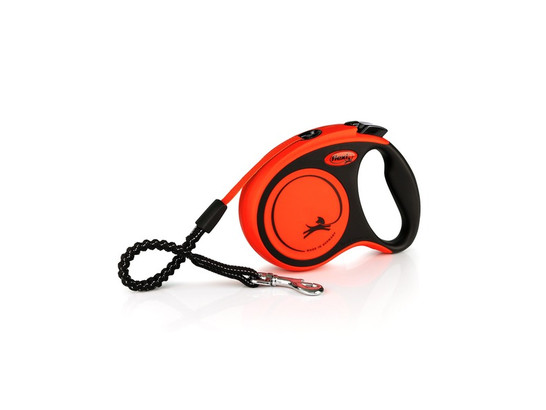 Поводок-рулетка Flexi Xtreme M 5m 35kg оранжевая, лента