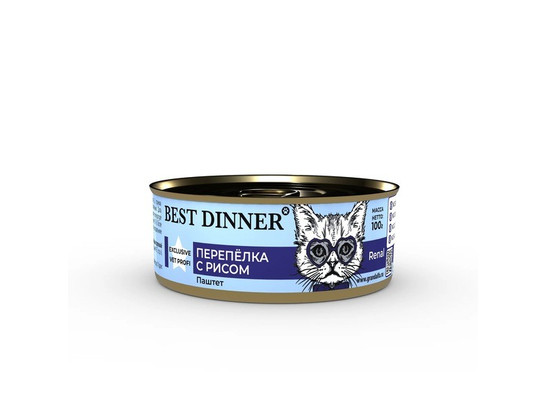 BEST DINNER для кошек и котят с 6 мес. RENAL, 0.1кг, конс.