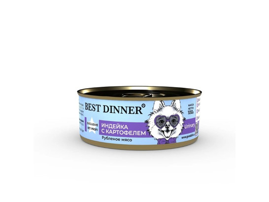 BEST DINNER для собак URINARY, 0.1кг, конс.