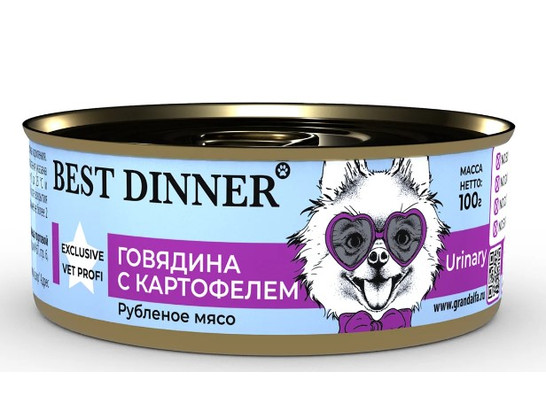 BEST DINNER для собак URINARY, 0.1кг, конс.