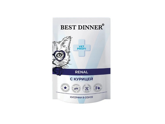 BEST DINNER для кошек RENAL, 0.085кг, пауч