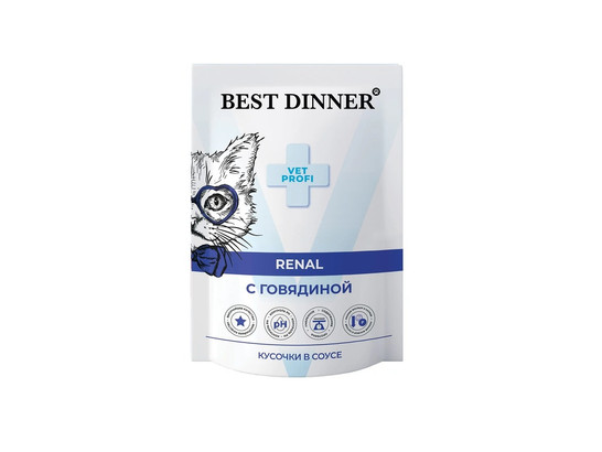 BEST DINNER для кошек RENAL, 0.085кг, пауч