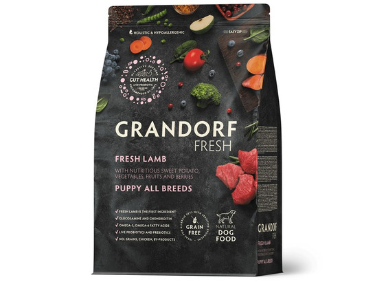 GRANDORF Fresh Dog PUPPY Lamb&Sweet Potato (Свежее мясо ягненка с бататом для щенков) 10.0кг