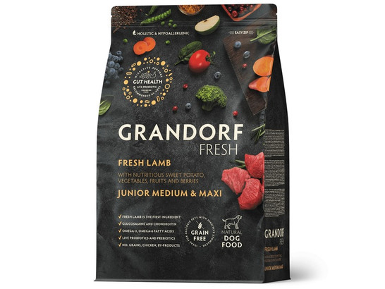GRANDORF Fresh DOG JUNIOR Lamb&Sweet Potato (Свежее мясо ягненка с бататом для юниоров) 10.0кг