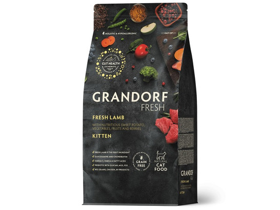 GRANDORF Fresh Cat KITTEN Lamb&Sweet Potato (Свежее мясо ягненка с бататом для котят) 0.4кг